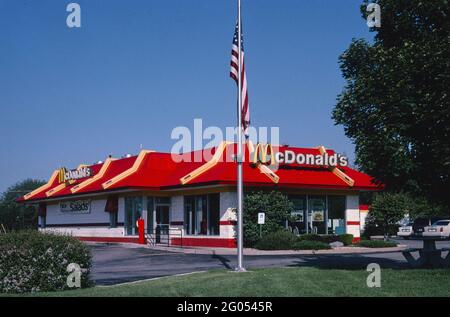 2000s America - McDonald's, Spring Valley, Illinois 2003 Stockfoto