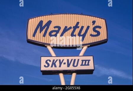 1980er Jahre Amerika - Marty's Sky-Vu Drive-in, Jamestown, North Dakota 1987 Stockfoto