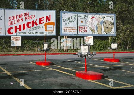 1980er Jahre Amerika - South 21 Curb Service, Charlotte, North Carolina 1982 Stockfoto