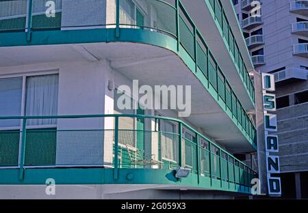 1980er Jahre USA - Island Motel, Atlantic City, New Jersey 1985 Stockfoto