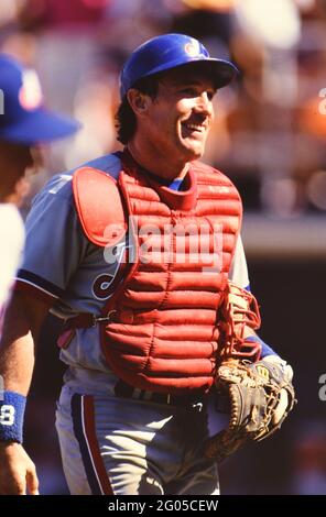 Montreal Expos Catcher Gary Carter -- Bitte Kredit Fotograf Kirk Schlea Stockfoto