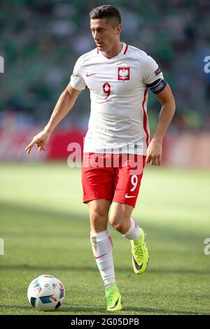 Aktenfoto vom 12-06-2016 von Robert Lewandowski aus Polen. Ausgabedatum: Dienstag, 1. Juni 2021. Stockfoto