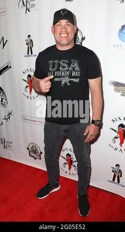 Long Beach, Kalifornien, USA. Mai 2021. Tito Ortiz, Kämpfer der Mixed-Martial Arts und Politiker, nahm am Memorial Day-Wochenende am „A Night of Southern Rock“-Konzert im Scottish Rite Cultural Center von Long Beach in Long Beach, Kalifornien, Teil. Kredit: Sheri Determan Stockfoto