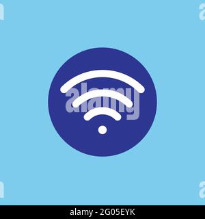 symbolvektor für wifi-Signal im Kreis Stock Vektor