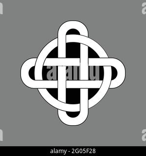 Geometrische ineinandergreifende und überlappende Kreisstreifen Stock Vektor