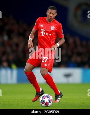 Aktenfoto vom 25-02-2020 von David Alaba aus Bayern München. Ausgabedatum: Dienstag, 1. Juni 2021. Stockfoto