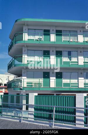 1980er Jahre USA - Island Motel, Atlantic City, New Jersey 1985 Stockfoto