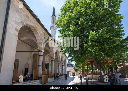 Gazi-Husrev-Beg-Moschee, auch Gazi-Husrev-begova-Moschee genannt, Bascarsija, Altstadt, Sarajevo, Bosnien und Herzegowina Stockfoto