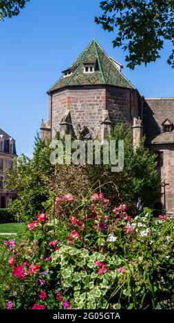 Das schöne Dorf Colmar im Elsass Stockfoto