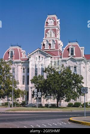 1990er USA - Parker County Courthouse, Weatherford, Texas 1993 Stockfoto