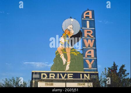 1980er Jahre Amerika - Airway Drive-in, Saint Ann, Missouri 1988 Stockfoto