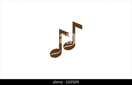 Musik-Symbol-Logo in minimalem flachen Design Symbol Vektor-Vorlage Abbildung Stock Vektor