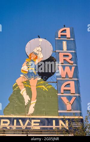 1980er Jahre Amerika - Airway Drive-in, Saint Ann, Missouri 1988 Stockfoto