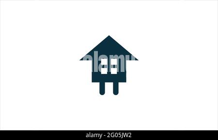 Home House Icon Logo in minimalem flachen Design Vektor-Vorlage Abbildung Stock Vektor