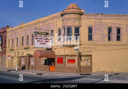 1980er Jahre Amerika - Spieler exotische Tänzer, Saint Joseph, Missouri 1988 Stockfoto