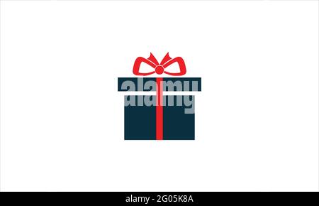 Geschenkbox Symbol Logo in minimalem flachen Design Illustration Symbol Stock Vektor