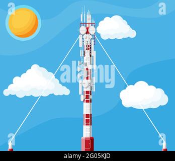 Funkturm-Antenne. Stock Vektor