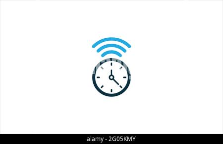 Symbol für das Zeitsignal Logo oder das Symbol für das Zeitsignal Designdarstellung Stock Vektor