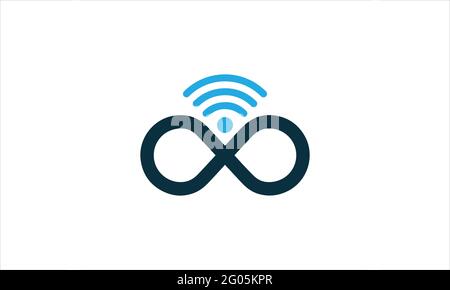 Wi-Fi Infinity Icon Logo Design Element Icon Logo Design Illustration Stock Vektor