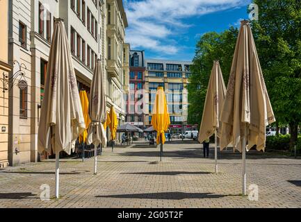 Lockdown Am Hakescher Markt In Berlin Stockfoto