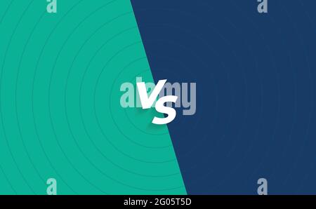 Versus Hintergrundkonzept. VS Buchstaben für Sport und Spiele. Stock Vektor