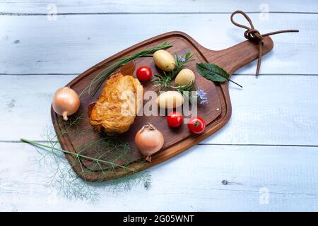 Mama's herzhafte Kohlrolle Stockfoto