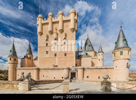 Festung Alcazar in Segovia, Spanien Stockfoto