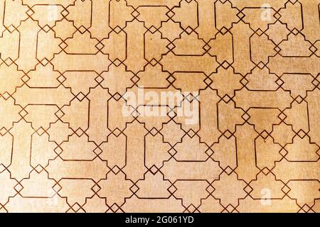 Detail der Architektur der Nasriden Paläste Palacios Naziare der Alhambra in Granada, Spanien Stockfoto