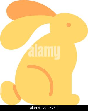 Rabbit Vektor flache Farbe Symbol Stock Vektor