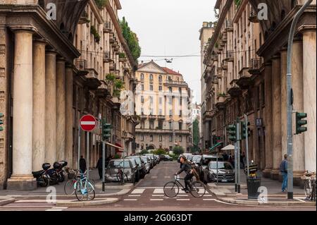 Historisches Gebäude in der Corso Venezia Straße, Stadtzentrum, Mailand, Lombardei, Italien, Europa Stockfoto