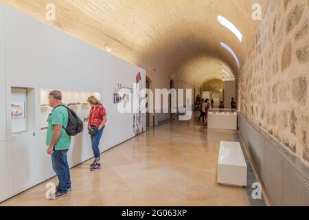 TOLEDO, SPANIEN - 23. OKTOBER 2017: Ausstellungen im Alcazar von Toledo, Spanien Stockfoto