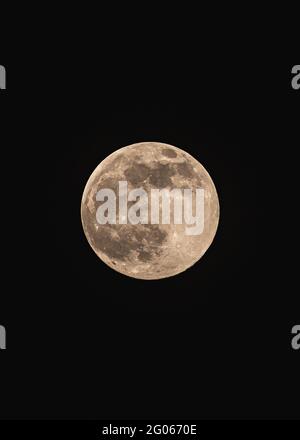 Ganz rosafarbener Mond Stockfoto