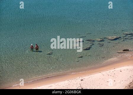 Provatas Strand, Insel Milos, Griechenland, Milos, Kykladen, Griechenland, Europa Stockfoto