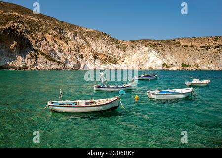 Firopotamos, Hafen, Insel Milos, Griechenland, Milos, Kykladen, Griechenland, Europa Stockfoto