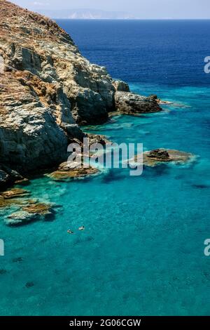 Ambeli Strand, Folegandros Insel, Kykladen, Ägäis, Griechenland, Europa Stockfoto