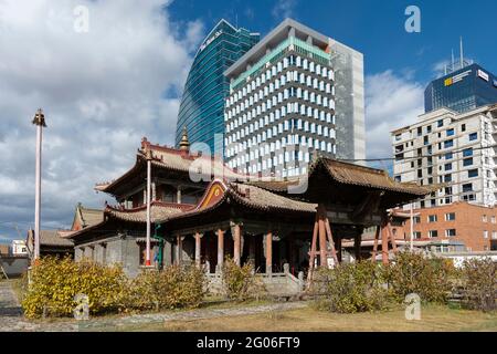 Das Choijin Lama Temple Museum ist ein buddhistisches Kloster in Ulaanbaatar, der Hauptstadt der Mongolei Stockfoto