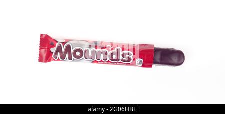„Mounds Dark Chocolate & Coconut Candy Bar“ Stockfoto