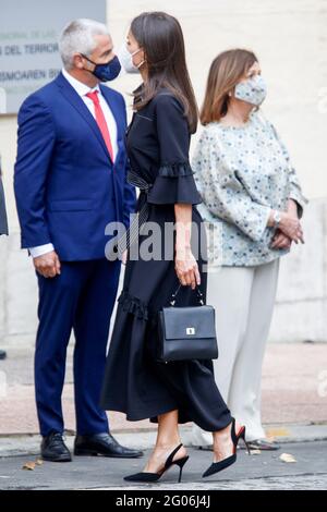 Vitoria, SPANIEN. Juni 2021. **KEIN SPANIEN** Königin Letizia von Spanien bei der Einweihung des Gedenkzentrums für Terrorismusopfer in Vitoria, Spanien, am 1. Juni 2021. Kredit: Jimmy Olsen/Media Punch/Alamy Live Nachrichten Stockfoto