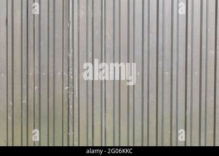 Blech Profil Oberfläche. In der Nähe von Grau Stahl Stockfoto