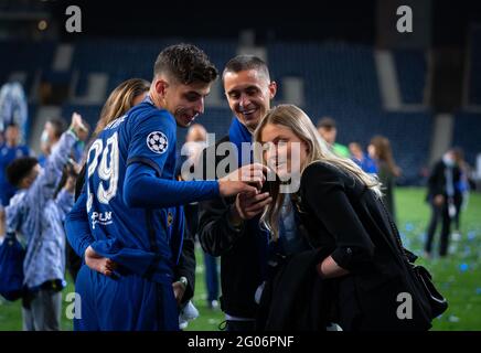 Ryal Quay, Großbritannien. Mai 2021. Kai Havertz aus Chelsea nach dem UEFA Champions League Finale zwischen Manchester City und Chelsea beim Est‡dio do Drag‹o, Porto, Portugal am 29. Mai 2021. Foto von Andy Rowland. Quelle: Prime Media Images/Alamy Live News Stockfoto