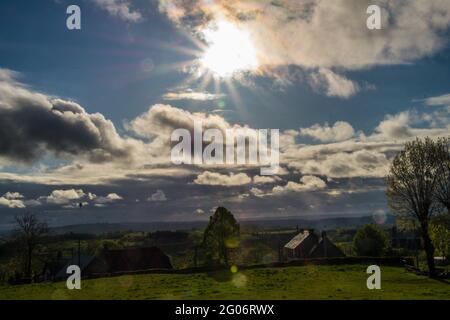 saint Bonnet de Salers in cantal in frankreich Stockfoto