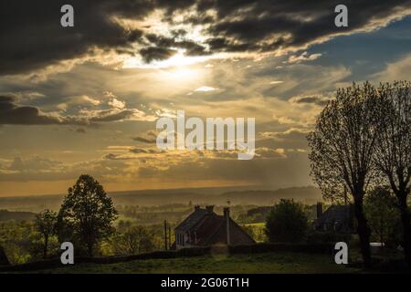 saint Bonnet de Salers in cantal in frankreich Stockfoto