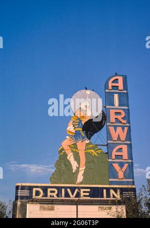 1980er Jahre Amerika - Airway Drive-in, Saint Ann, Missouri 1988 Stockfoto