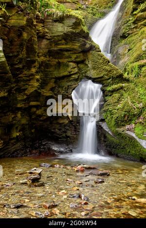 St. Nectan's Glen, Tintagel, Cornwall, Großbritannien. Stockfoto