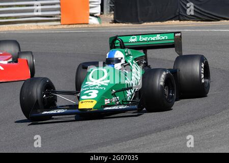 Ian Simmonds, Tyrrell 012, Masters Historic Formula One, Masters Historic Festival, Brands Hatch Grand Prix Circuit, Mai 2021, Fawkham, Longfield, Ken Stockfoto