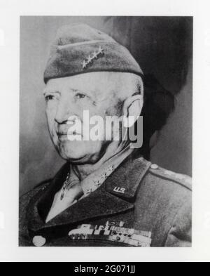 Lieutenant Général George Smith Patton J.R.Commandant en Chef de la IIie armée américaine Stockfoto