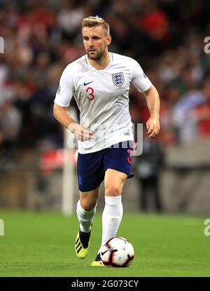 Aktenfoto vom 08-09-2018 von Luke Shaw aus England. Ausgabedatum: Dienstag, 1. Juni 2021. Stockfoto