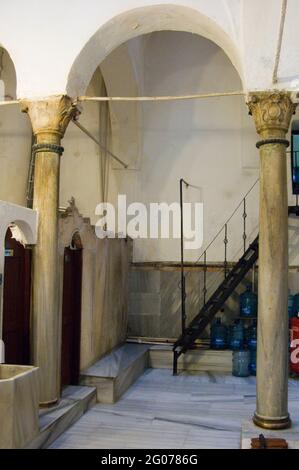 Cağaloğlu Hammam in der 300 Jahre alten historischen Atmosphäre. Es ist eines der letzten großen Hamams, das in Istanbul während der osmanischen Zeit gebaut wurde. Stockfoto