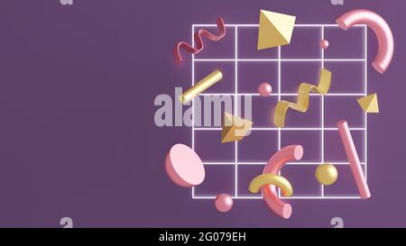 3D-Darstellung des Hintergrunds für eine Landing Page. Stockfoto