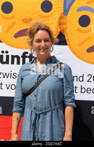 Caren Lay (MdB), Gerechtigkeits-Tour vor Ort in Bautzen - die Fraktion die linke im Landtag und die sächsischen Abgeordneten der LINKEN im Bundestag Stockfoto